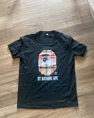 maglia bape feat burberry