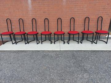 8 sedie design anni 80