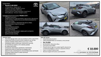 Toyota C-HR 2019 - pochi km con accessori +++