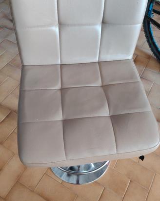 4 sgabelli pelle beige 