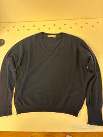 Maglione 100% Cashmere The Scotch House Blu, a V