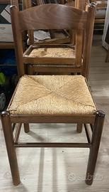 Sedie da osteria seduta in paglia