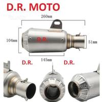 Scarico CORTO SPORTIVO universale 260 mm moto