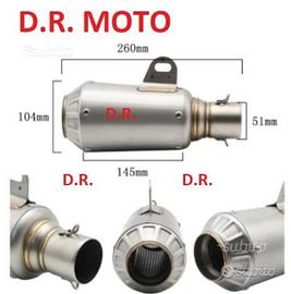 Scarico CORTO SPORTIVO universale 260 mm moto