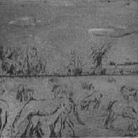 Quadro 'Cavalli nel parco di Monza' di Fulvio Comi