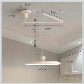 Lampadario con braccio snodabile