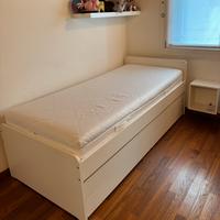 Letto 90x200 con letto estraibile e materasso
