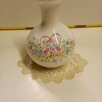 Vaso Portalampada In Ceramica + centrino 