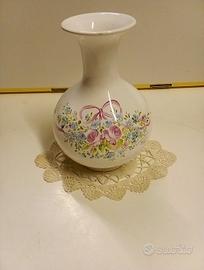 Vaso Portalampada In Ceramica + centrino 