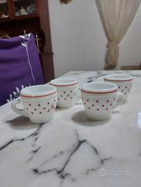 Set di 4 tazzine da caffè vintage anni ’80/’90