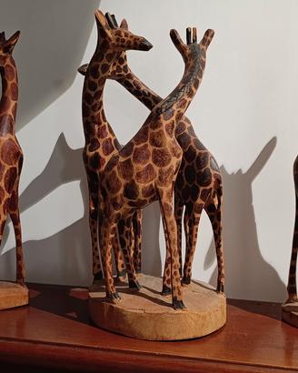 giraffe in legno 