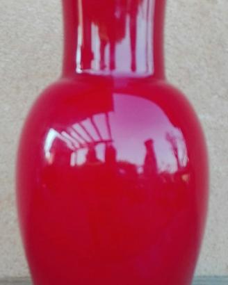 Vaso murano rosso firmato CARLO MORETTI
