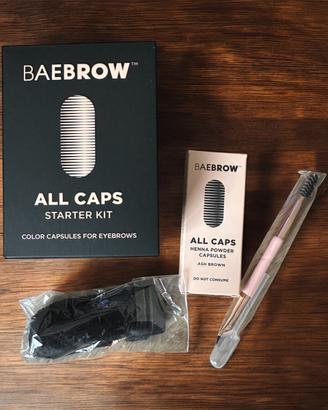Baebrow All Caps Starter Kit - Ash Browj NUOVO