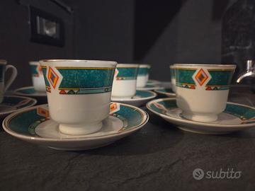 Set 10 tazzine da caffè con piattino "Liezen"