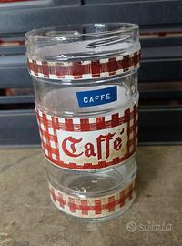 barattolo in vetro Nutella Ferrero per caffè rosso