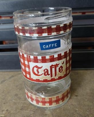 barattolo in vetro Nutella Ferrero per caffè rosso