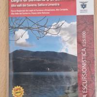 Cartina escursioni laghi di Suviana e  Brasimone