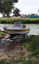 Barca fisherman 5,5 m + motore 40 cv