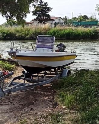 Barca fisherman 5,5 m + motore 40 cv