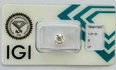 DIAMANTE CERTIFICATO IGI 1.01CT DA INVESTIMENTO