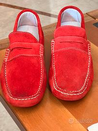 Mocassino in pelle misura 42 colore rosso