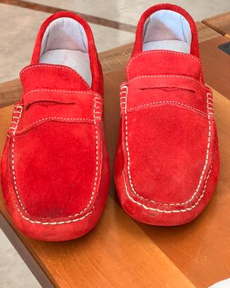 Mocassino in pelle misura 42 colore rosso