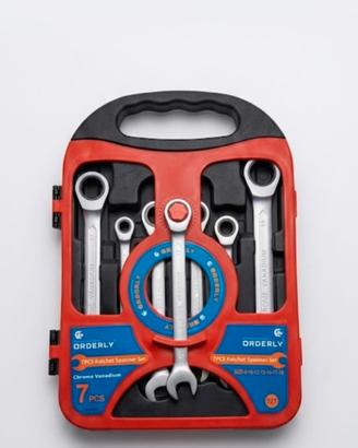 Set 7 chiavi combinate a cricchetto