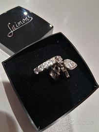 anello argento con ciondoli