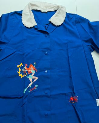 Grembiule scolastico bimba Siggi Winx Bloom blu