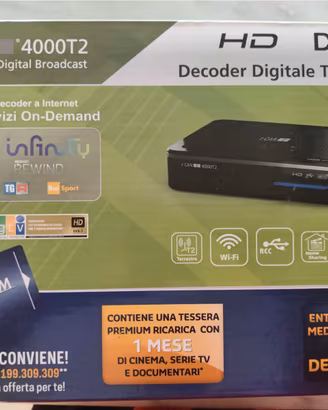 i-CAN 4000T2 Decoder DVB-T2 Digitale Terrestre HD