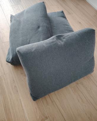 3 cuscini dimensioni 64x40 grigio