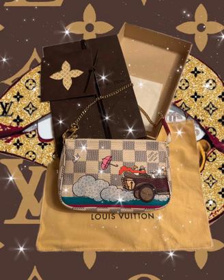 Pochette mini Louis Vuitton damier Azur limited ed
