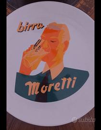 Piatto pizza collezione birra moretti