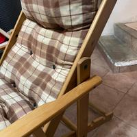 Poltrona pieghevole in legno