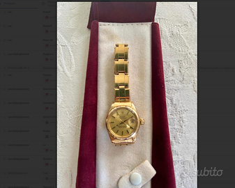 ROLEXoysterPERPETUALdatejustOROLOGIOoroGIALLO18kt