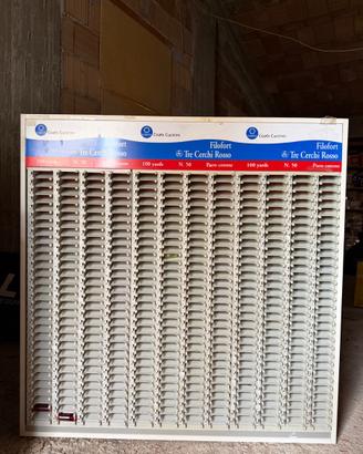 Mobile Espositore Tre Cerchi rosso per cucito