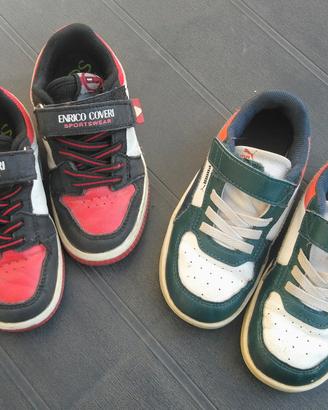 N.2 PAIA DI SCARPE SNEAKERS DA BAMBINO N.26