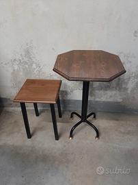 sgabello e tavolino industrial design 