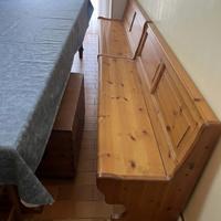 Panca contenitore in legno massiccio -lunghezza 3m