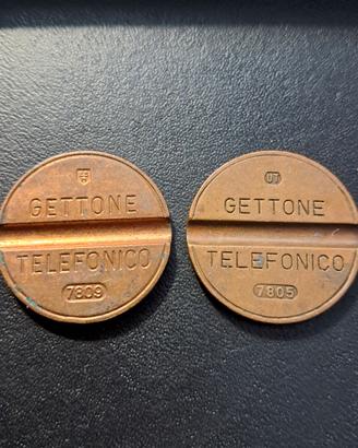 due gettoni  telefono 