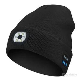 Cappello Invernale con Torcia e Bluetooth Musica