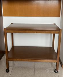 Carrello, mobile porta vivande in legno anni 70