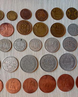 lotto monete francesi con Napoleone III