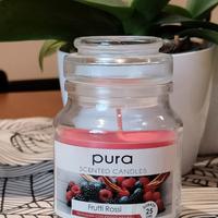 Candela in giara in vetro, frutti rossi, 25 ore