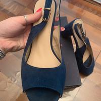 Sandali decollete blu avio