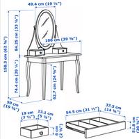 Specchiera toeletta tavolo camera da letto