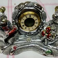  orologio da tavolo resina argentata