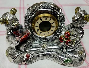  orologio da tavolo resina argentata