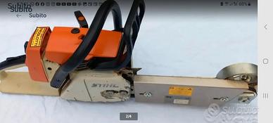 Motosega Stihl con fresa scava tronchi 
