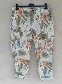 Pantalone cargo donna Mason's, tg 48, floreale 